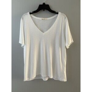 Marine Layer T-Shirt Womens L Boyfriend Relaxed Fit V-Neck Tee Soft Pima Cotton